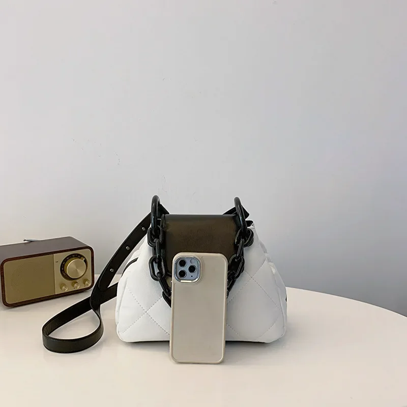 2025 новая модная и персонализированная повседневная сумка через плечо на одно плечо с ромбовидной клетчатой цепочкой