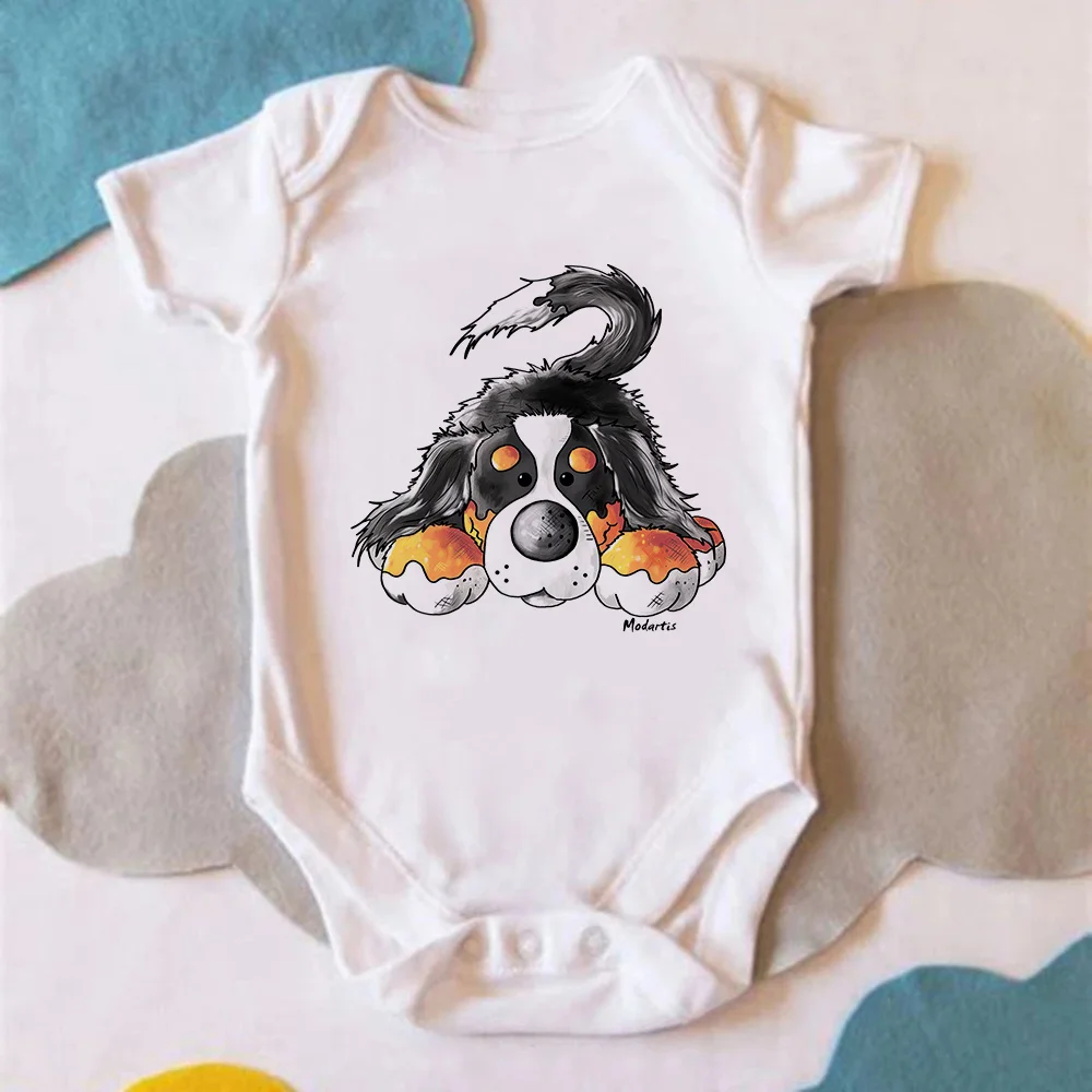 Berner Sennenhond Print Kleding Voor Pasgeboren Thuis Toevallige Zachte Baby Pyjama Baby Body Oversized Harajuku Peuter Romper