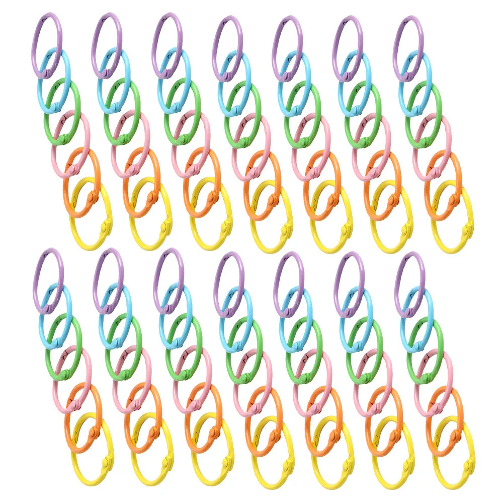 140Pcs Metal Binder Rings Small D-Shaped Book Rings for Index Cards Flashcards DIY Keychains Craft Projects Home Office School