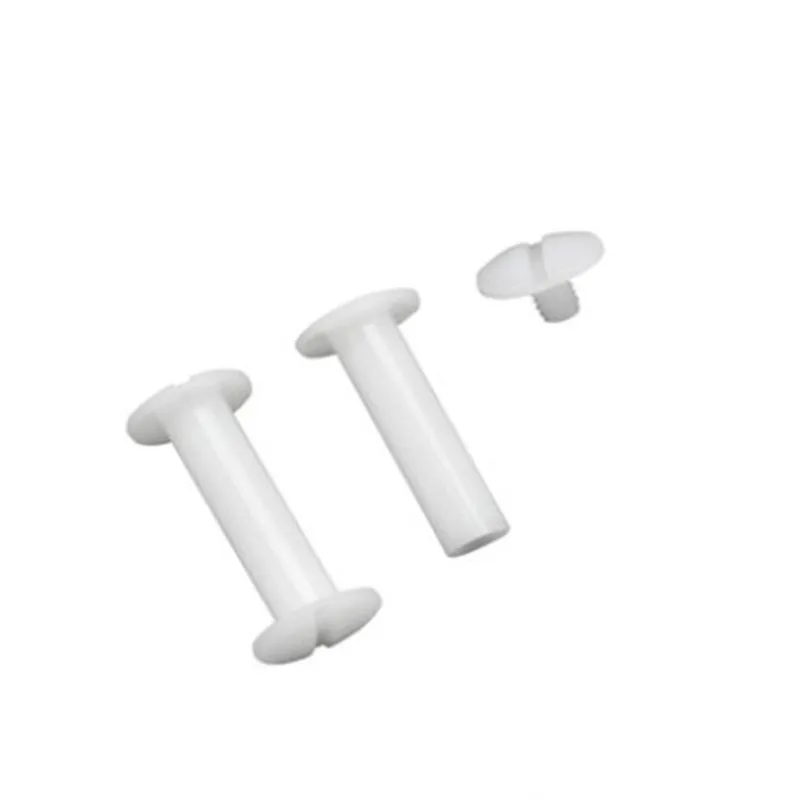 500sets m5*6/8/10/12/15/20/25/30 white or black nylon Sex bolt chicago screw book binding post screws