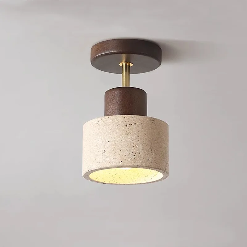 

Travertine Stone LED Ceiling Light Home Decor Chandelier Aisle Corridor Flush Mount Staircase Lighting Fixture LED Ceiling Lamps