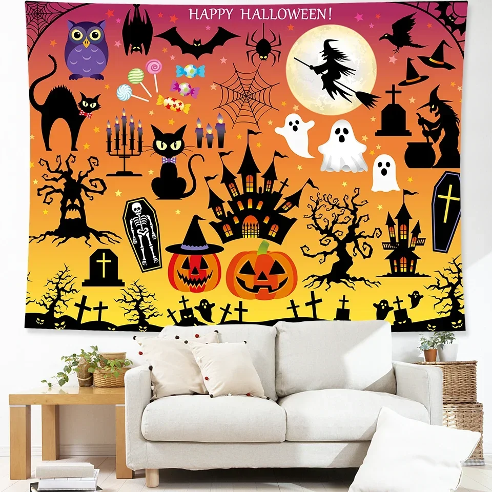 Halloween home decoration tapestry Mandala wall cloth travel mattress Hippie witchcraft Bohemian decorative wall tapestry