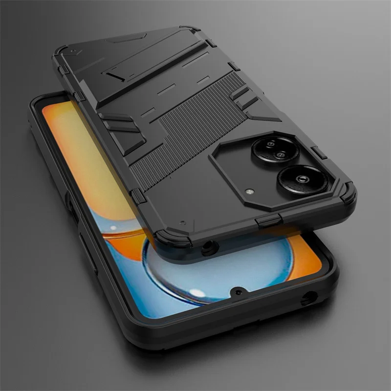 

For Xiaomi Redmi 13C Cover Case Redmi 13C Capas Armor Phone Bumper Back Kickstand Shockproof Holder Cover For Redmi 13C Fundas