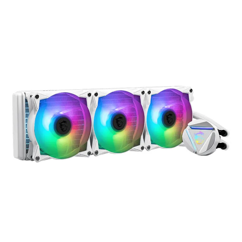 مبرد MSI MAG CORELIQUID 360R V2 أبيض 360 مم AIO | مروحة محمل كروي مزدوجة، 2000 دورة في الدقيقة، ضوضاء 14.3-34.3 ديسيبل، إضاءة RGB #3