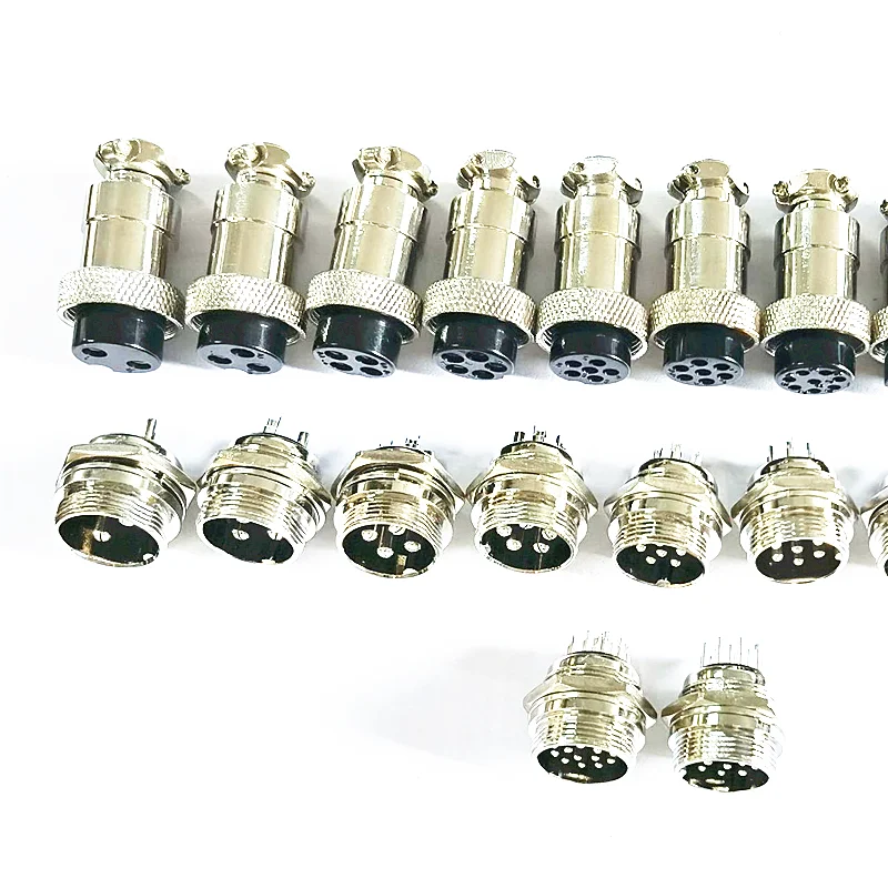 GX20 Plug M20 Straight Insertion Aviation Head, High Temperature Resistant 2-Core -15 Core