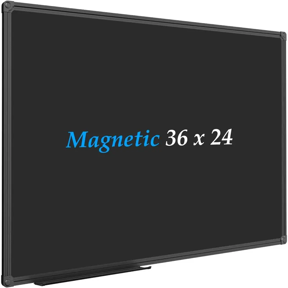 

Магнитная доска для письма мелом 36 x 24 дюйма с подставкой для маркеров для дома, школы и любителей искусства