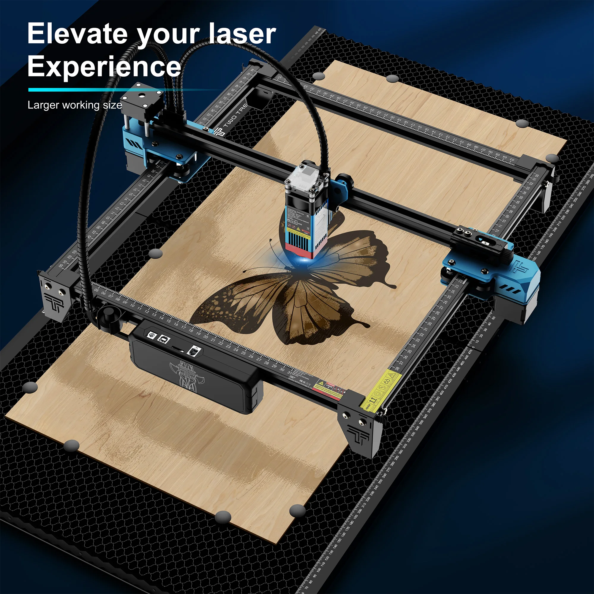 Imagem -04 - Two Trees In1 Upgraded Spliceable Honeycomb Working Table Área de Entalhe Extragrande Painel Honeycomb para Máquina de Gravação a Laser