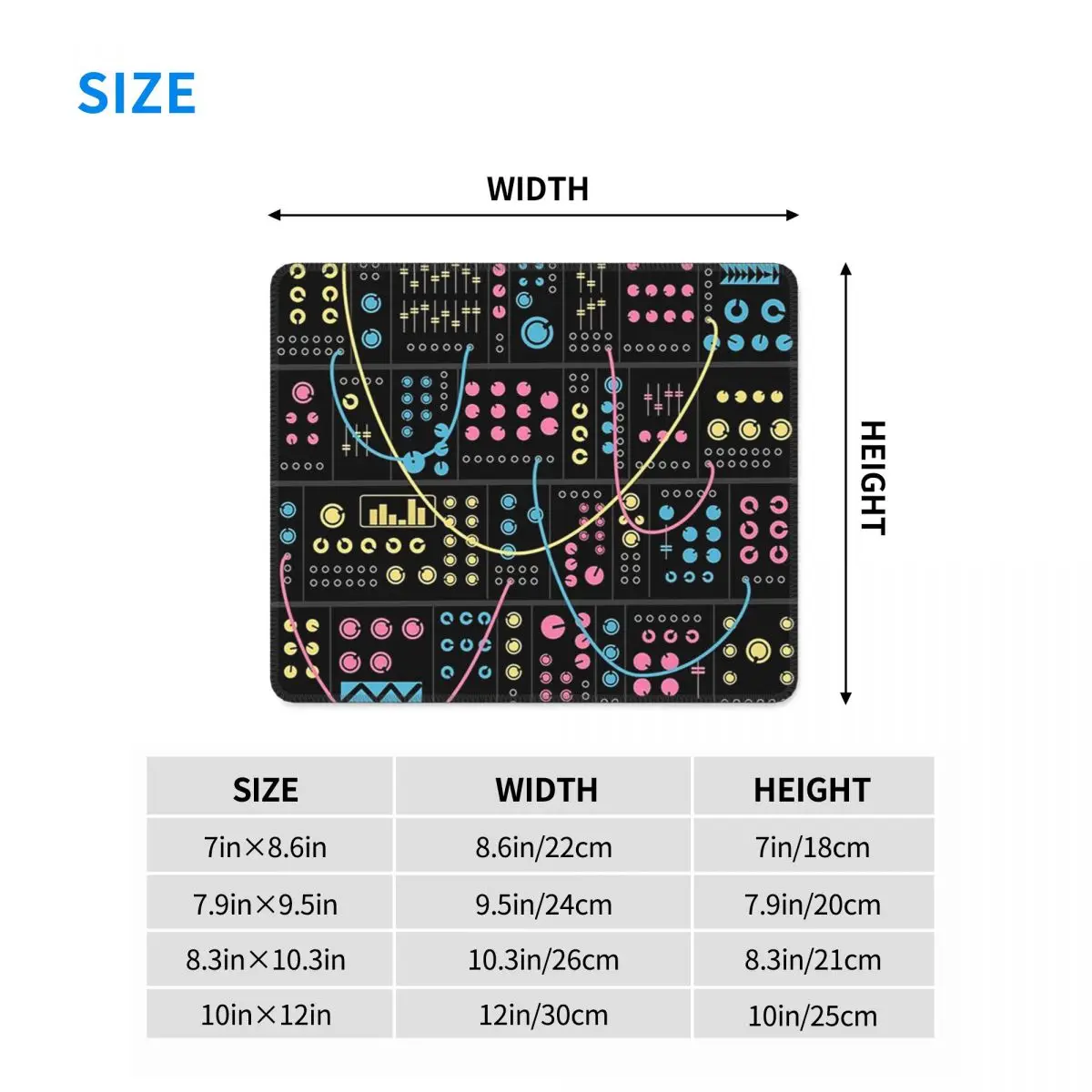 Alfombrilla de ratón con sintetizador Modular, alfombrilla para teclado de ordenador, alfombrilla para ratón, Gaming, PC, portátil, escritorio, accesorios de oficina, alfombrillas para mesa
