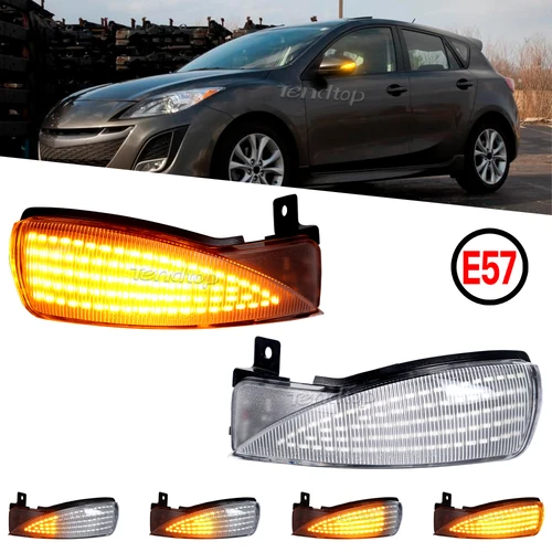 Imagen 2 del producto Luz de señal de giro dinámica lámpara de espejo retrovisor secuencial intermitente para MAZDA 3 BL 2008-2014 para MAZDA 6 GH 2007-2015