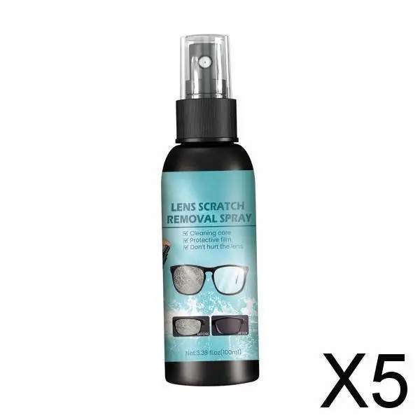 بخاخ إزالة الخدش لعدسة النظارات ، منظف النظارات ، احترافي ، 5X