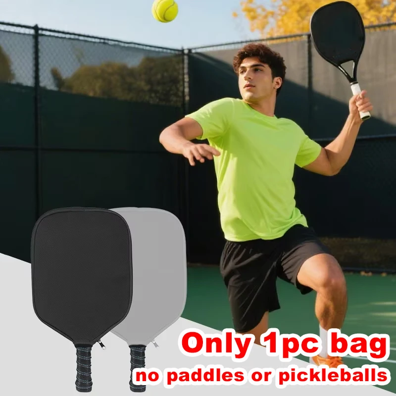 Neoprene Pickleball Paddle Cover with Zipper Portable Pickleball Racket Protective Sleeve Colorful Durable Pickleball Racket Bag view 2