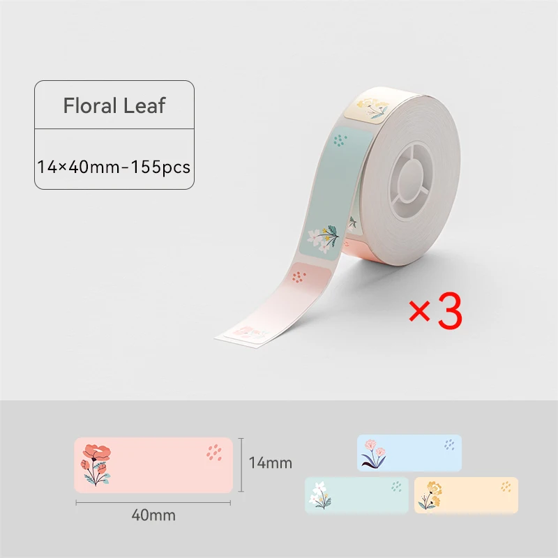 3 Rolls Kleur Thermisch Label Papier zelfklevende Sticker voor Niimbot D11 D110 D101 H1S Home Office Printer