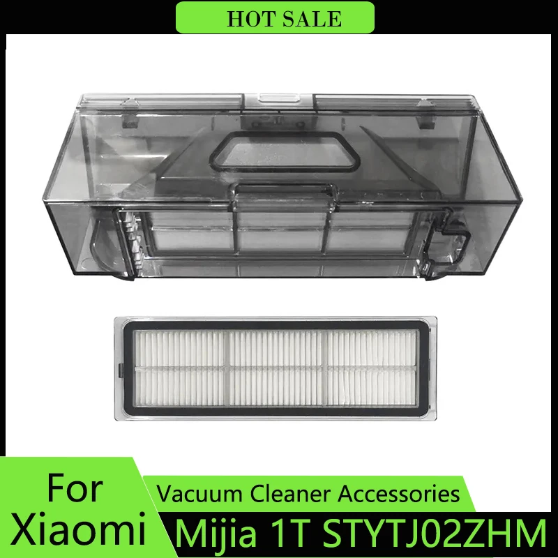 Caja de basura y filtro Hepa para Robot aspirador Xiaomi Mijia 1T STYTJ02ZHM, piezas de repuesto, accesorios