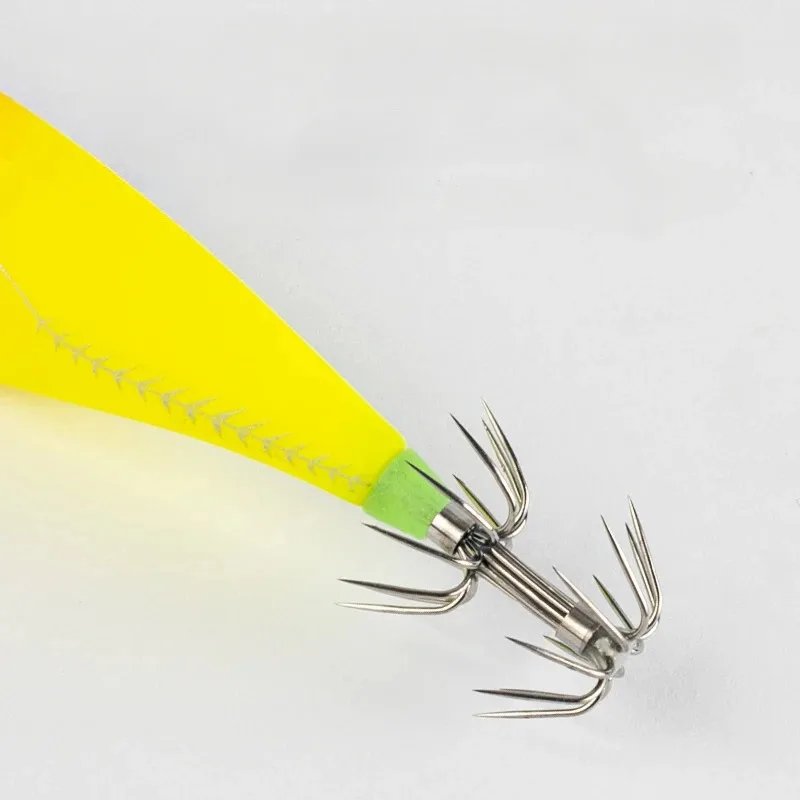 5 قطعة مضيئة أفقية خطاف صيد على شكل سمكة الخشب الروبيان خطاف صيد السمك للمياه المالحة الأخطبوط الحبار والروبيان اصطياد #6