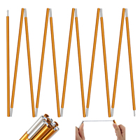Aluminum Alloy Tent Poles 360CM/430CM Camping Tent Rods 11/13Section Camping Essential Accessories