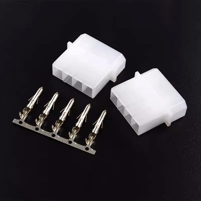 10 Set 5.08mm Connector Large 4 Pin Computer ATX IDE Power Connector Plug Male Female Housing + Male Female Terminal