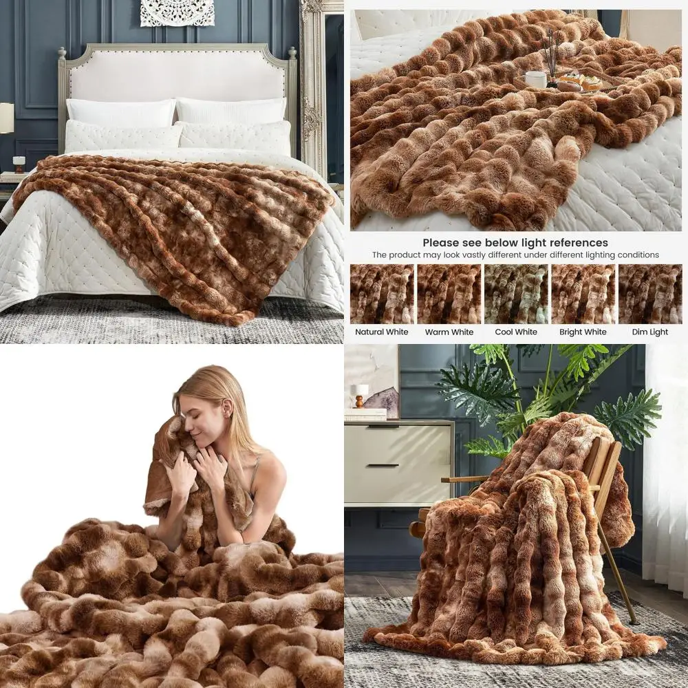 

Уютный плюшевый плед из искусственного меха, 60x80 см, коричневый с эффектом тай-дай, идеально подходит для дивана, спальни, гостиной