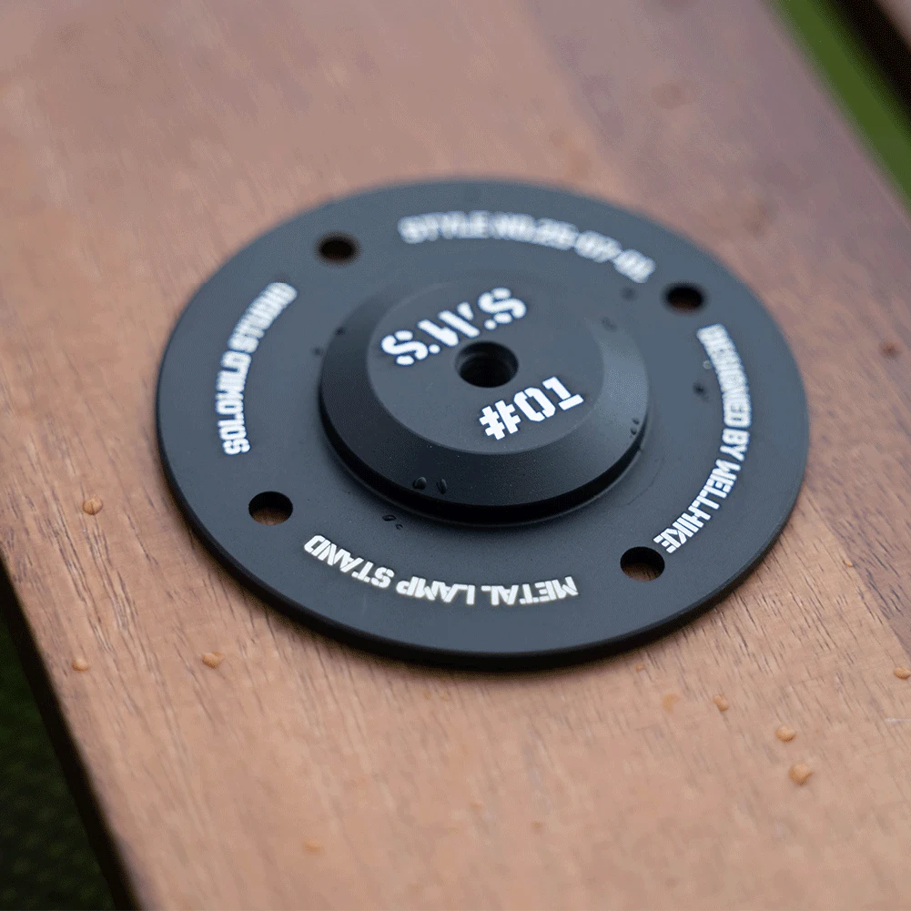 1/2 مجموعة المحمولة سطح المكتب حامل مصابيح سبائك الألومنيوم في الهواء الطلق فانوس قوس أضواء التخييم دعم للتخييم #5