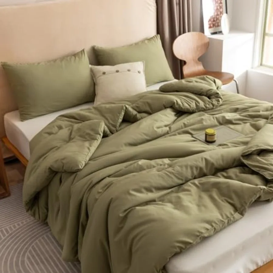 

Set, 3pcs 1 Boho Olive Cal and 2 Pillowcases,All Season Bedding Blanket Quilts