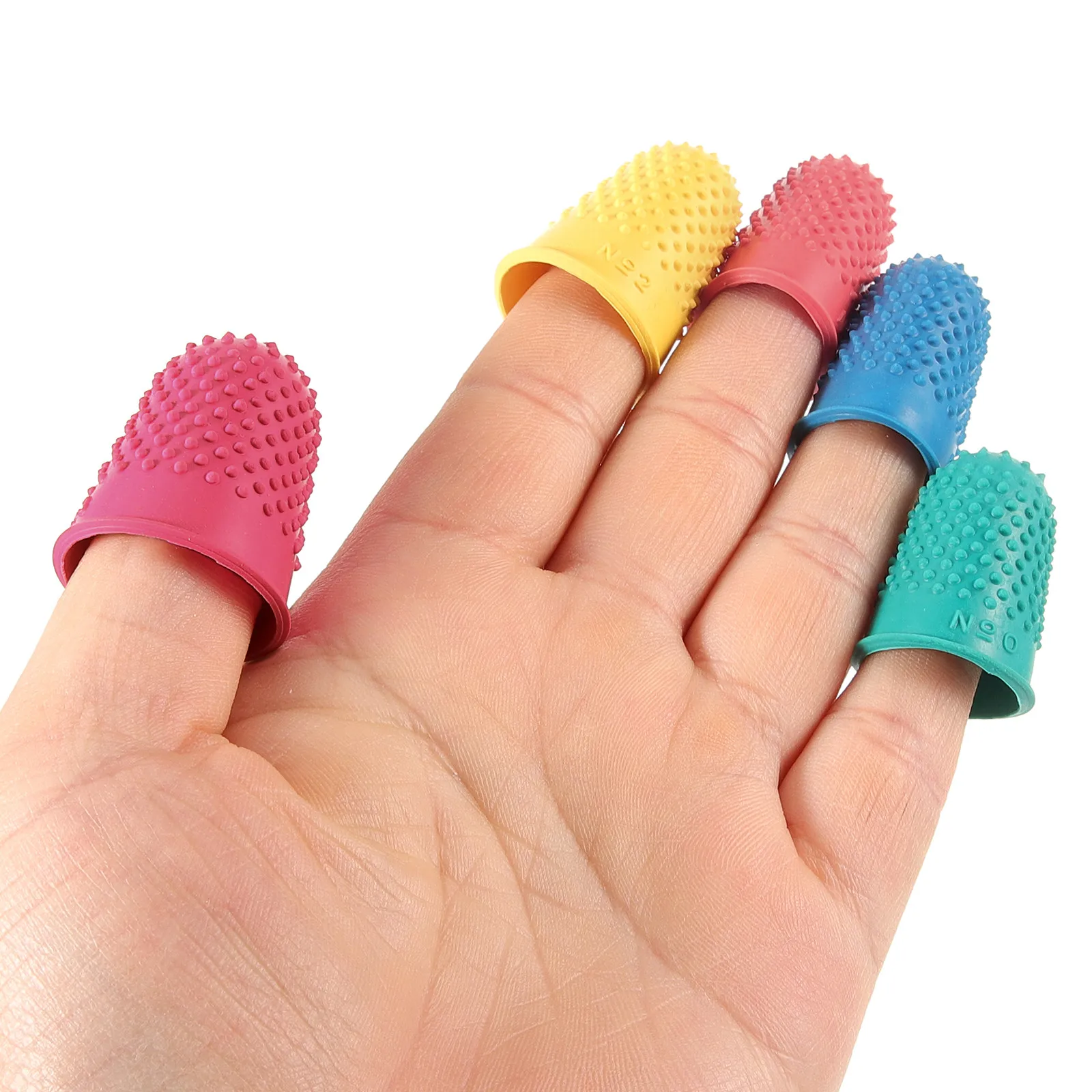 20Pcs Wear-Resistant Rubber Finger Covers Non-Slip Elastic Finger Protector Cots for Multi-Purpose Household Work Use