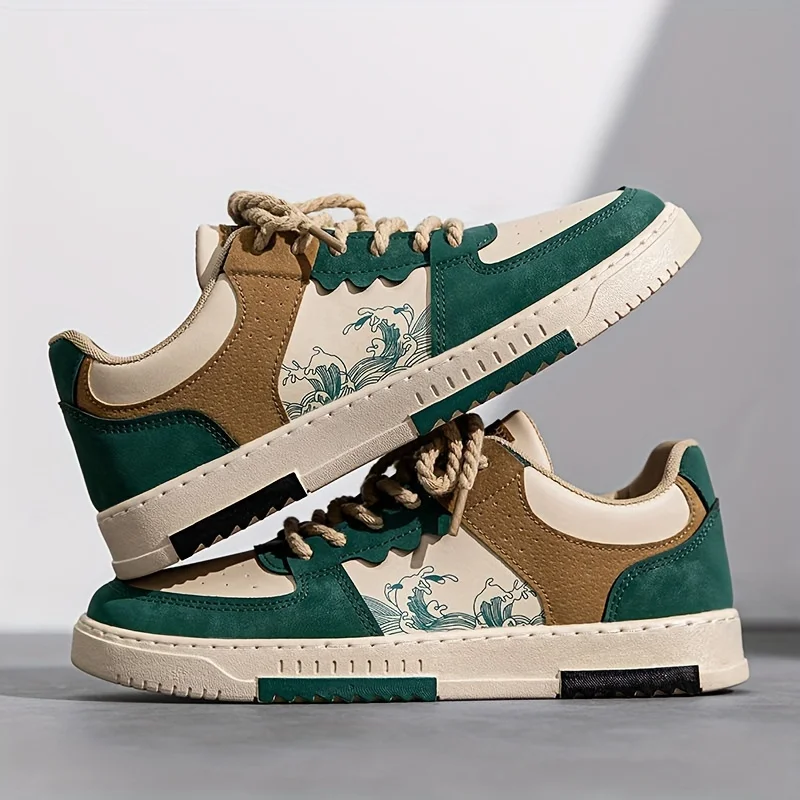 Nuevos zapatos de tablero retro para hombres, zapatos deportivos casuales de gran tamaño, zapatillas transpirables de moda, adecuados para actividades al aire libre