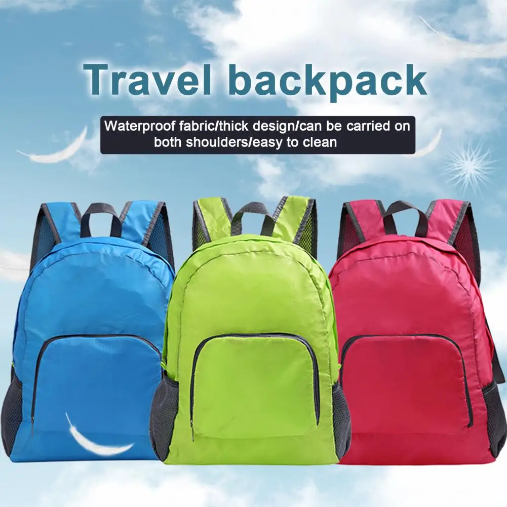 กระเป๋าเป้สะพายหลังแบบพับได้น้ําหนักเบากระเป๋าเป้สะพายหลังเดินทางกันน้ําพร้อมกระเป๋าหลายช่องสําหรับปีนเขาเดินป่า Unisex College Business Daypack