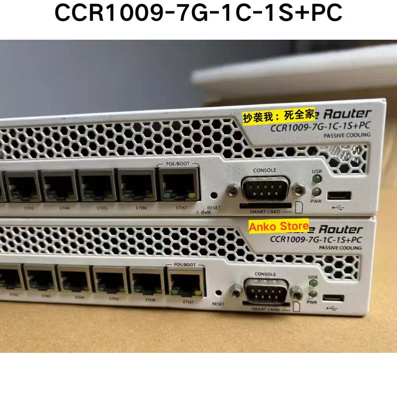 

Б/у тест OK CCR1009-7G-1C-1S+ПК 7-портовый гигабитный 1-портовый SFP+10 гигабитный 9-ядерный маршрутизатор Enterprise