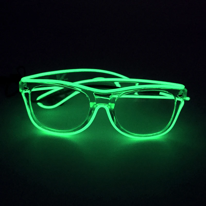 

LED Transparent Frame Toy Glasses Halloween Dance Party Halloween DJ LIGHT Fluorescent Light Bars Party Propse Luminous Goggles
