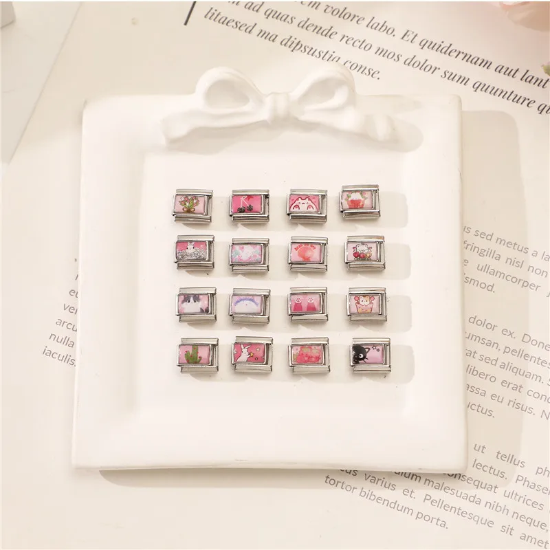 جديد جميل الحيوانات الأليفة القطط والكلاب وصلات سحرية إيطالية تناسب 9 مللي متر سوار الفولاذ المقاوم للصدأ النساء الرجال DIY بها بنفسك صنع المجوهرات #5