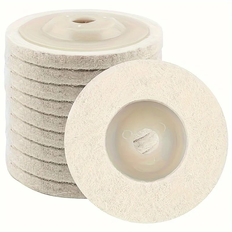 

1/10Pcs wool polishing wheel mirror polishing wheel felt grinding pad polishing disc for metal marble glass ceramic 100mm