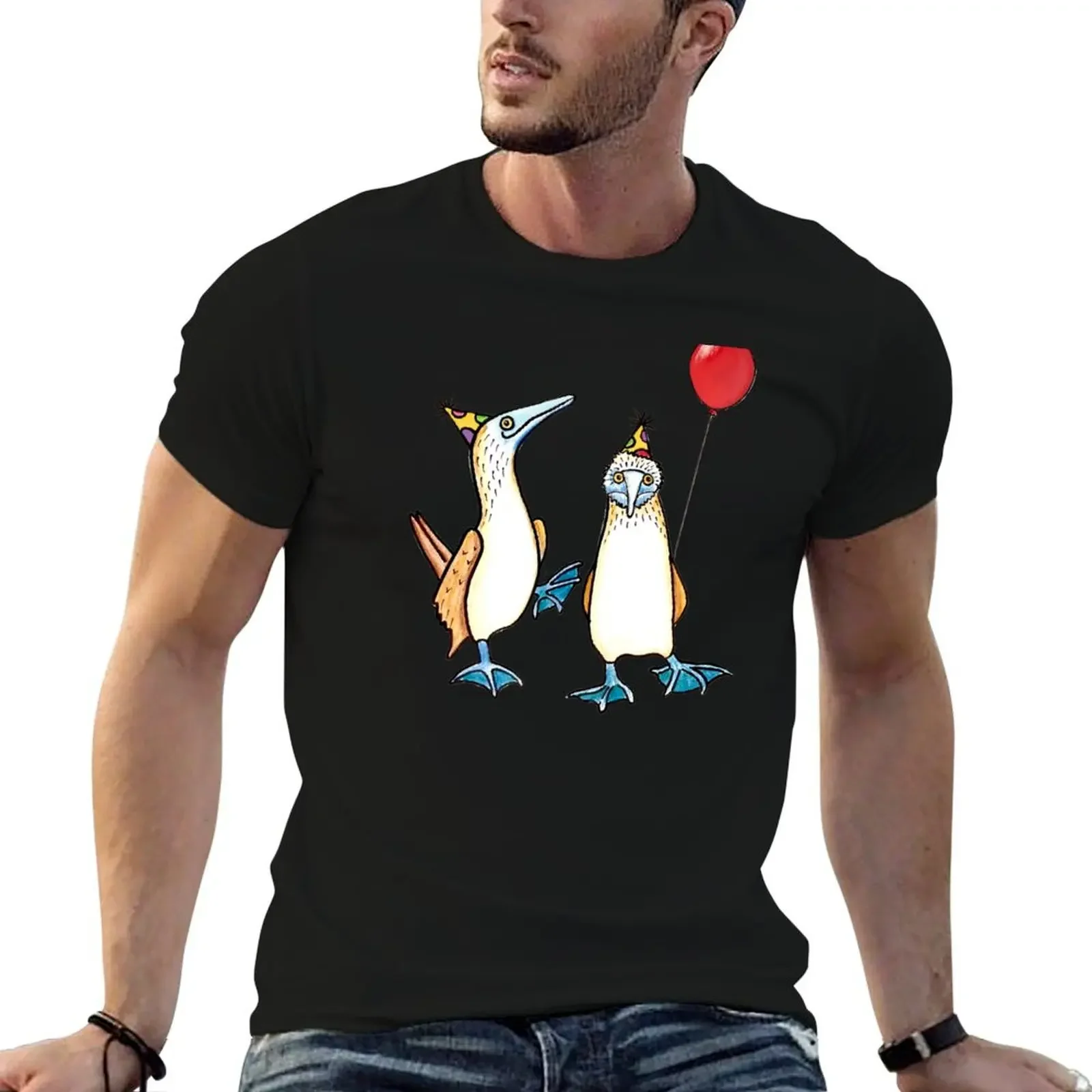 Partying blue footed boobies T-Shirt oversized graphic tee plus sizes customs design your own cheap stuff mens clothing