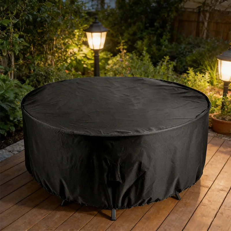 Circular Oxford Cloth Furniture Protective Cover Fountain Pool Dust Cover Insulation Cover for Outdoor Insulation Box