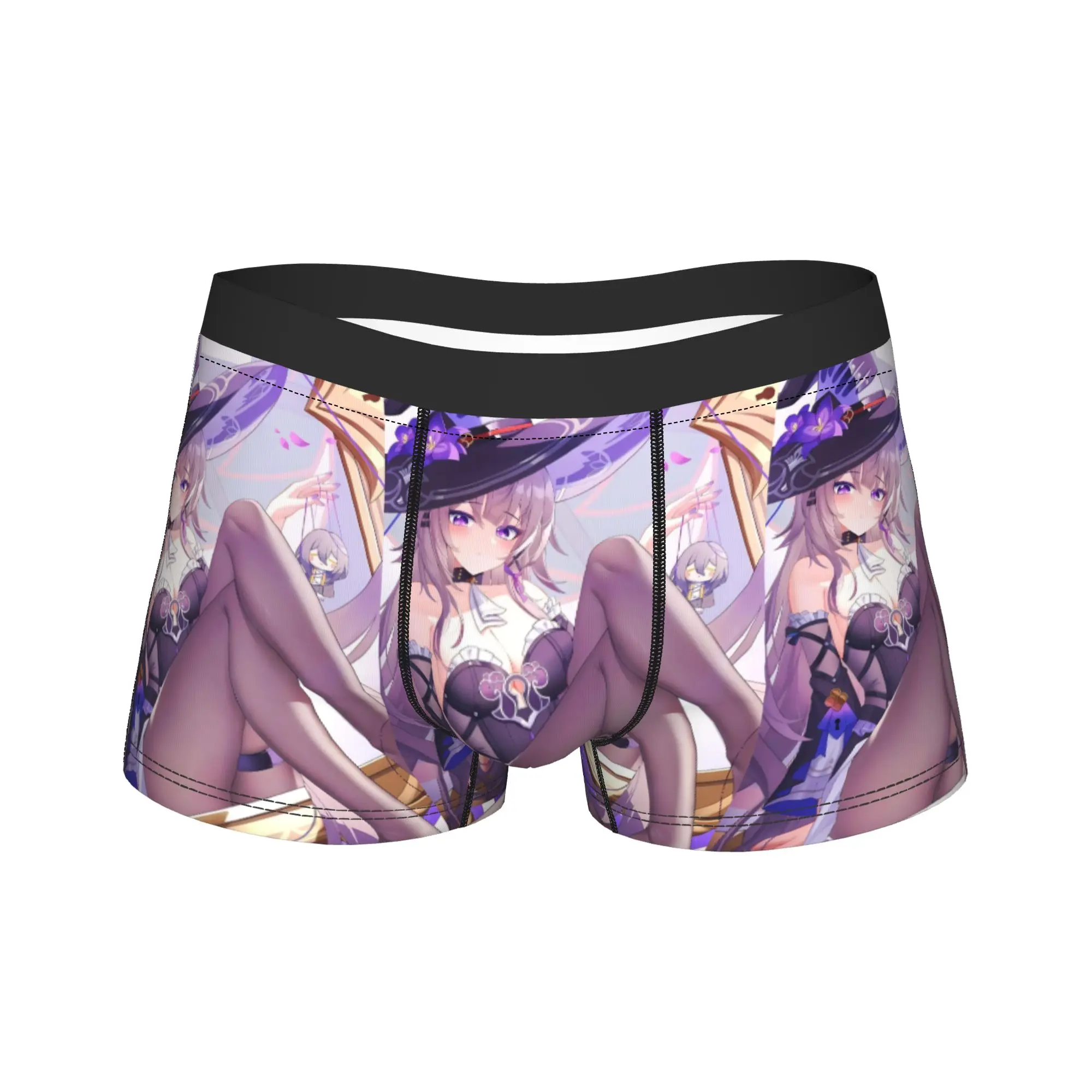 

Men's Herta Underwear Honkai Anime Sexy Boxer Briefs Shorts Panties Male Breathable Underpants Plus Size