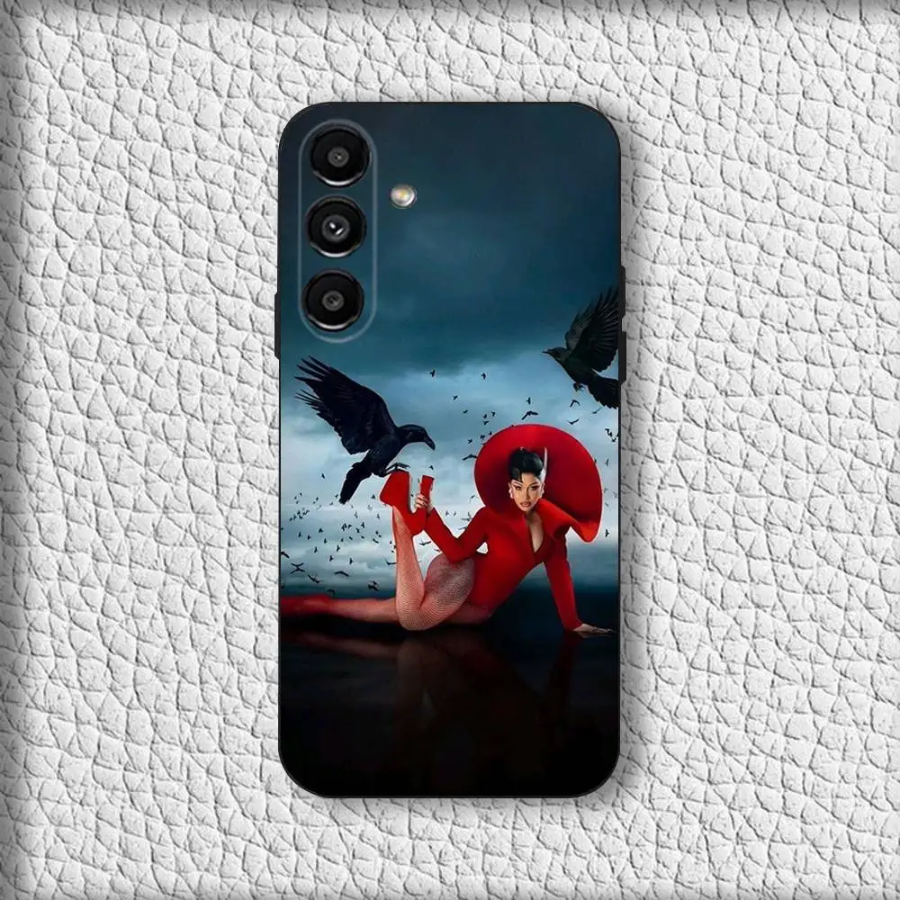 حافظة هاتف C-Cardi B Am I The D-Drama لهاتف سامسونج جالاكسي A20، A21s، A22، A31، A32، A52، A53، A72، 73، A80 غطاء أسود ناعم #2