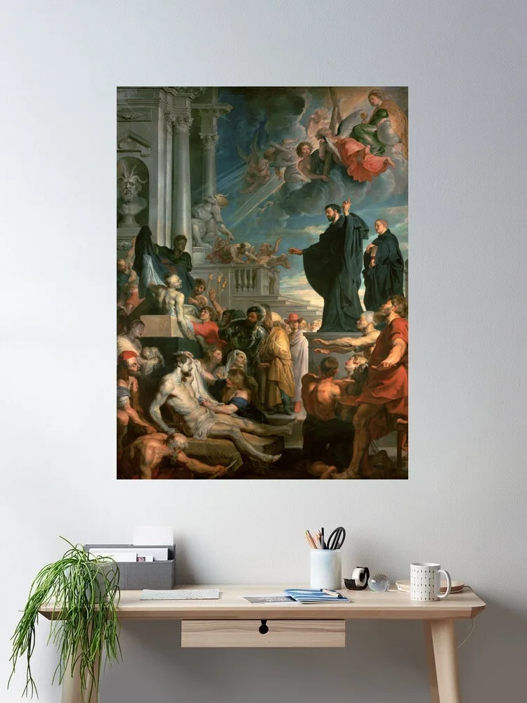 Affiche sur toile fine des miracles de Saint François Giclee, peinture d'art mural de décoration de maison