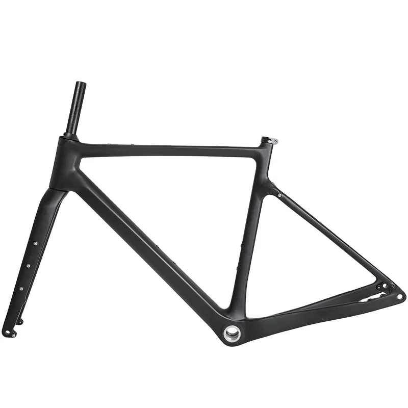 

Full Carbon Gravel Bicycle Frame 700C Flat Mount Disc Brake Cyclocross Bike Frame&Fork Di2 Fully Hidden Cable MTB Bike Frames