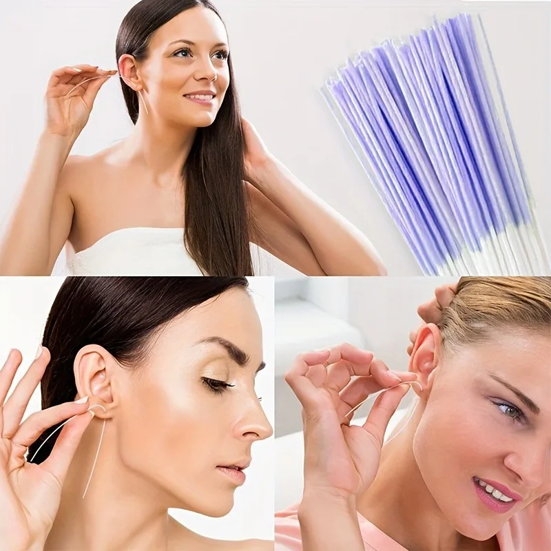 70 PCS  ear piercing cleaning line, unisex, ear care to prevent clogging ear piercing dirt, back to school season,Christmas gifT