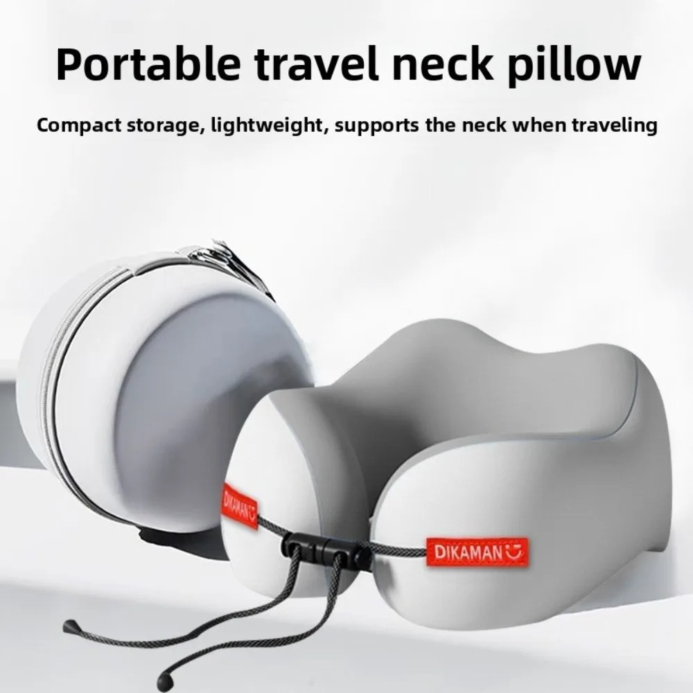 Portable U-shaped Pillow Double Hump Design Ergonomic Neck Pillow Press-inflatable Travel Pillow
