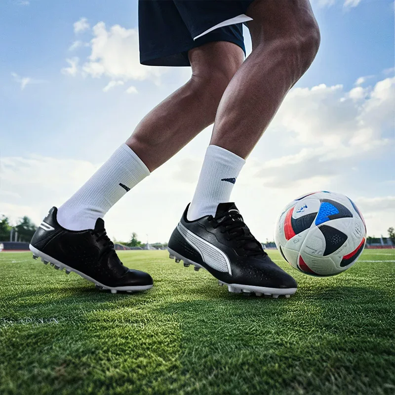 Puma KING MATCH MG Mid-Range Grass Soccer Shoes for Men - Training and Sports Wear - Model Number: 107572-01