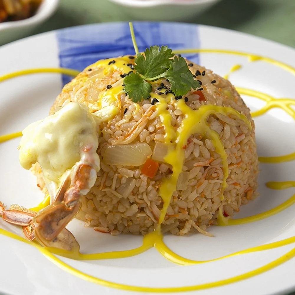 (كونسر) طعام الإبهام أرز مقلي للمأكولات البحرية 300 جرام × 5 قطع. شحم ومجموعة متنوعة من المأكولات البحرية لوضع حلاوة وطعام عالي، أرز مقلي جيد.