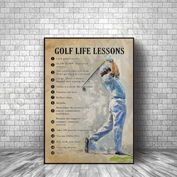 Golf Life Lessons Frameless Poster, Golf Poster, Golfer Gift, Golf Art, Golf Lover Gift