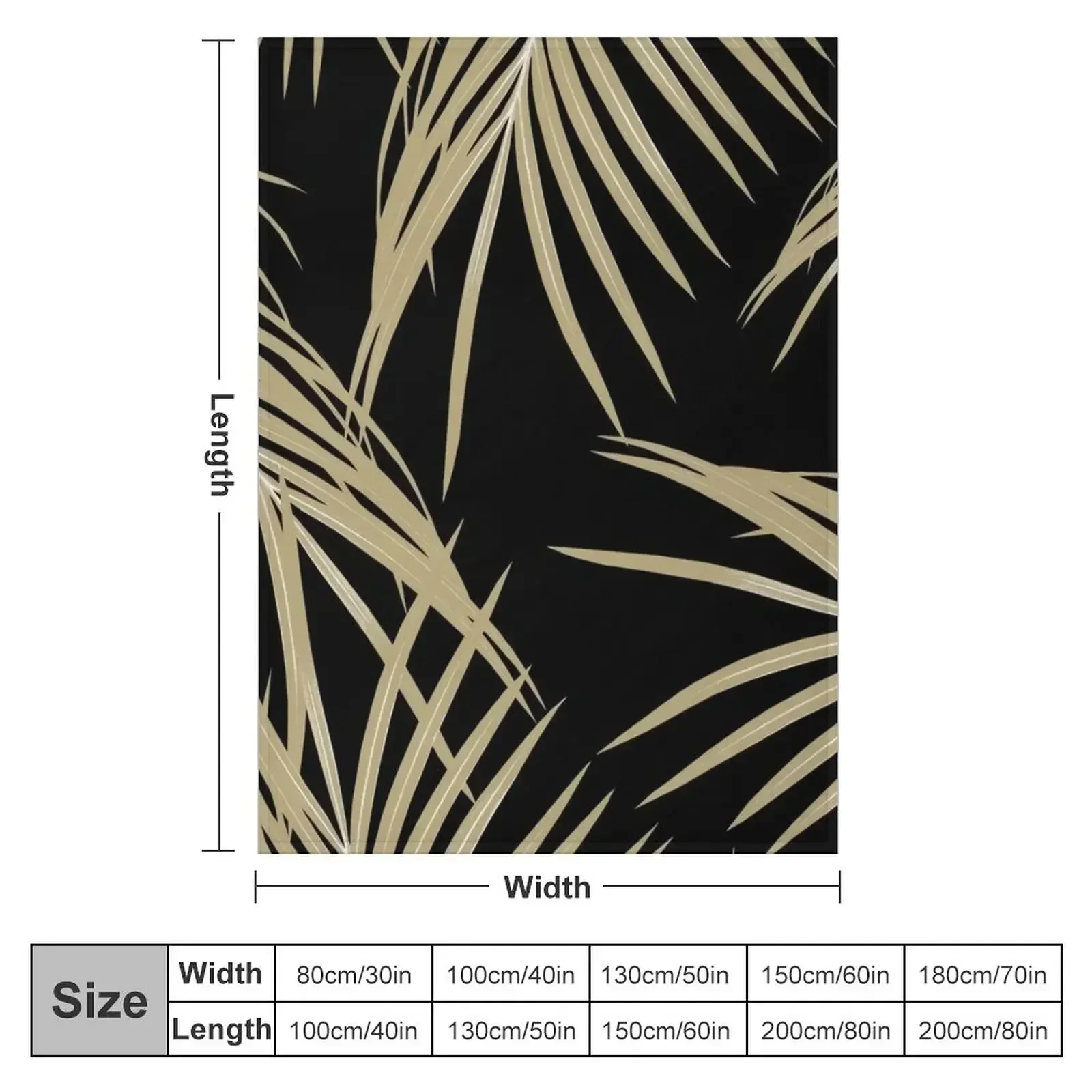 Gold Palm Leaves Dream #2 #tropical #decor #art Throw Blanket sofa bed heavy to sleep Hairy Comforter Blankets