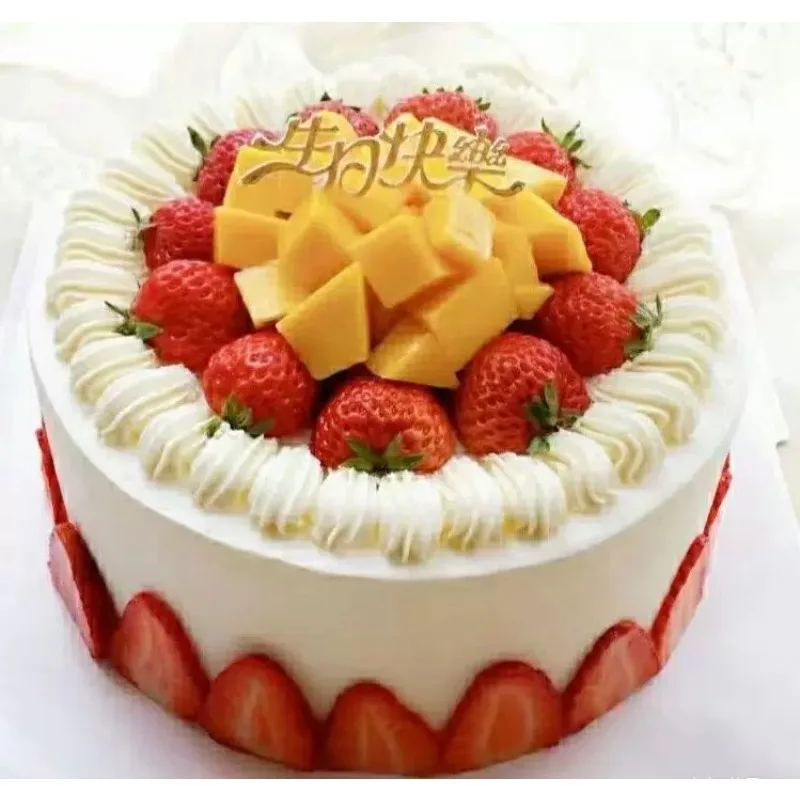 Birthday Simulated Fruit Cake Model Accessories Plastic Fake Cake Nude Embryo Decoration Party Ornaments Photography Prop Crafts