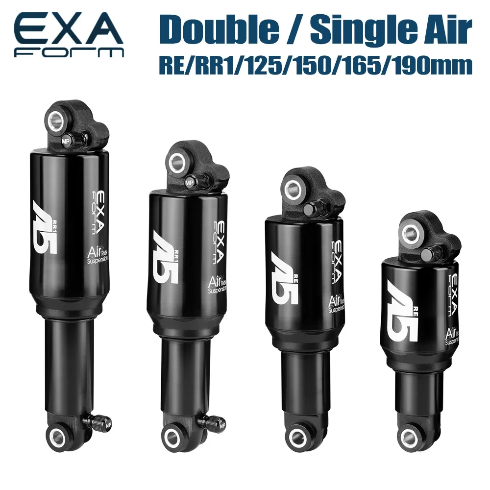 KS A5 Dual Solo Air Rear Shock Absorber 125 150 165 190mm RE RR1 Double Air Chamber Pressure Rear Shock Absorber for Mtb