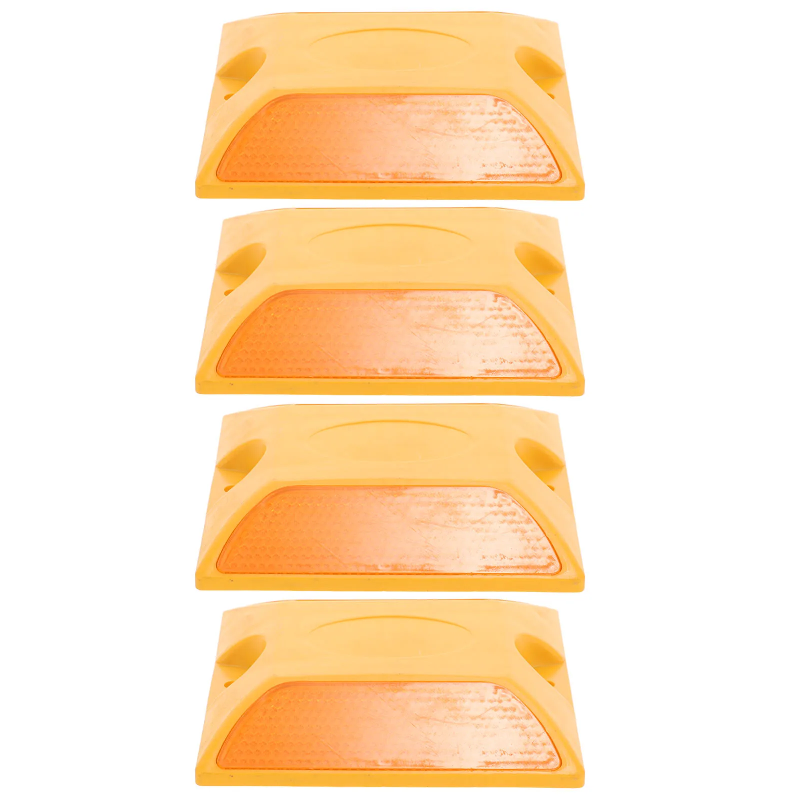 

4pcs Double-sided Reflective Road Studs Durable Pavement Markers for Highway Driveway Street Safety Enhancement