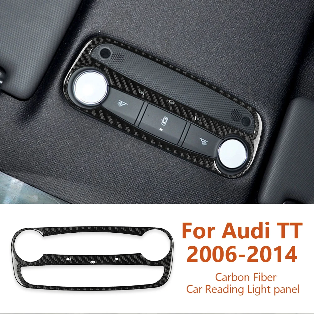 

For Audi TT 8n 8J MK123 TTRS 2006-2014 Carbon Fiber Car Roof Reading Light Frame Decorative Stickers Auto Interior Accesorios