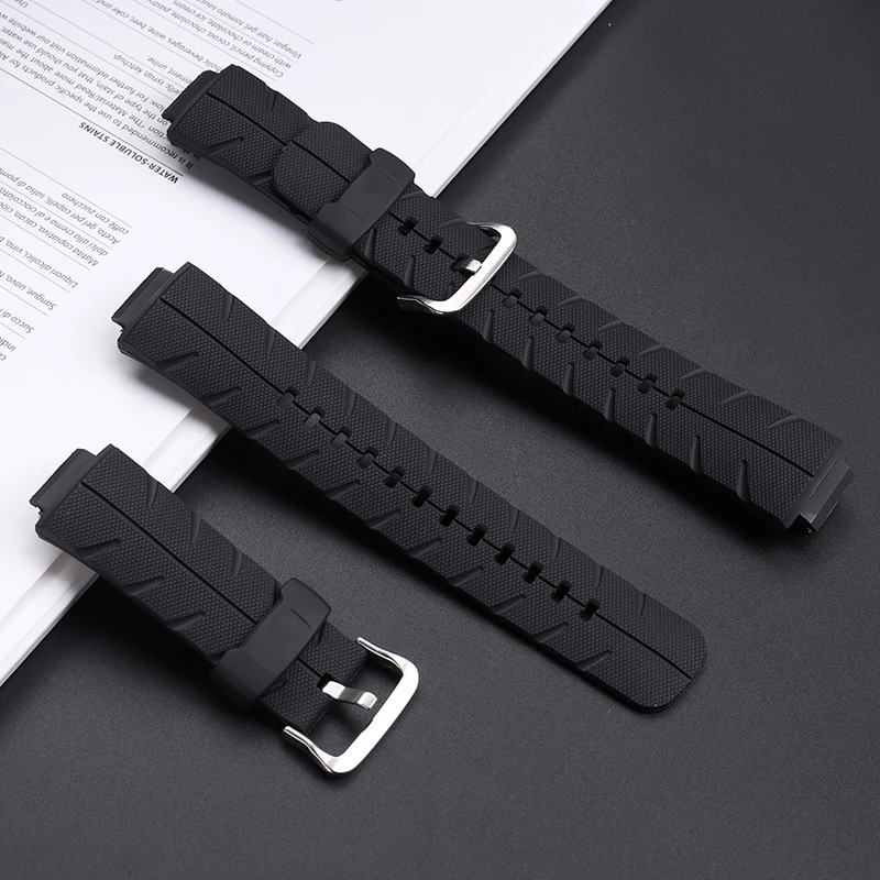 Waterproof sports silicone watch strap accessories For Casio G-shock Series G-300/301B/306X Watchband Soft Pin Buckle Bracelet