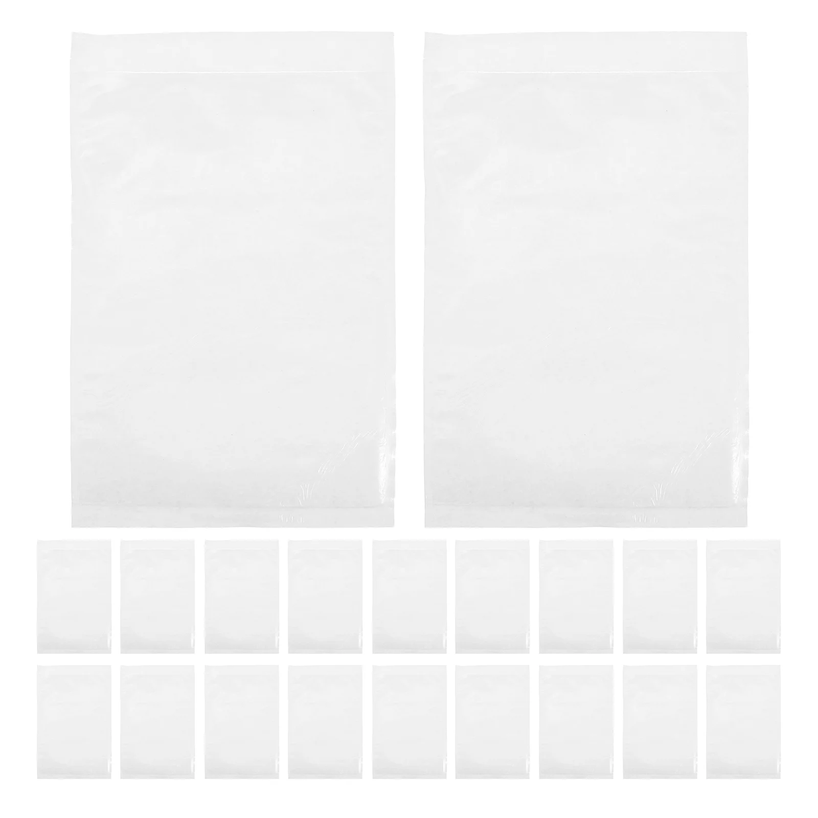 100 Pcs Packaging Bags Self-adhesive Packing List Envelopes Polybags Shipping Clear Mailing Label Pouch or Transparent Holders