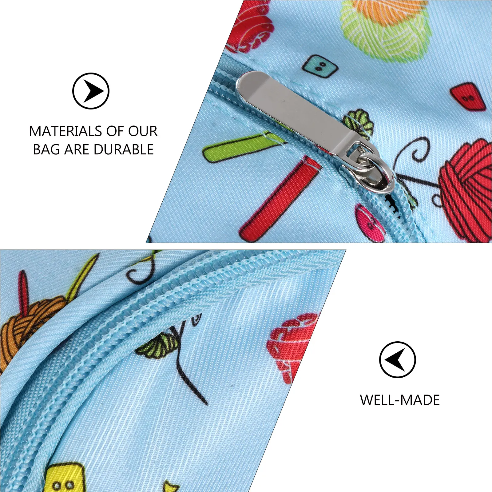 

Oxford Cloth Yarn Storage Bag Large Capacity Tote Bag Knitting Needles Handbag Travel Shoulder Pouch Sewing Supplies Craft