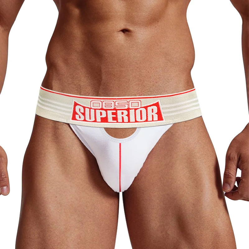 Fashion Sports Jockstrap Male Sexy Low Waist Men Thong Gay Underwear Cotton Sissy Lingerie Homme Comfortable Man G-Strings